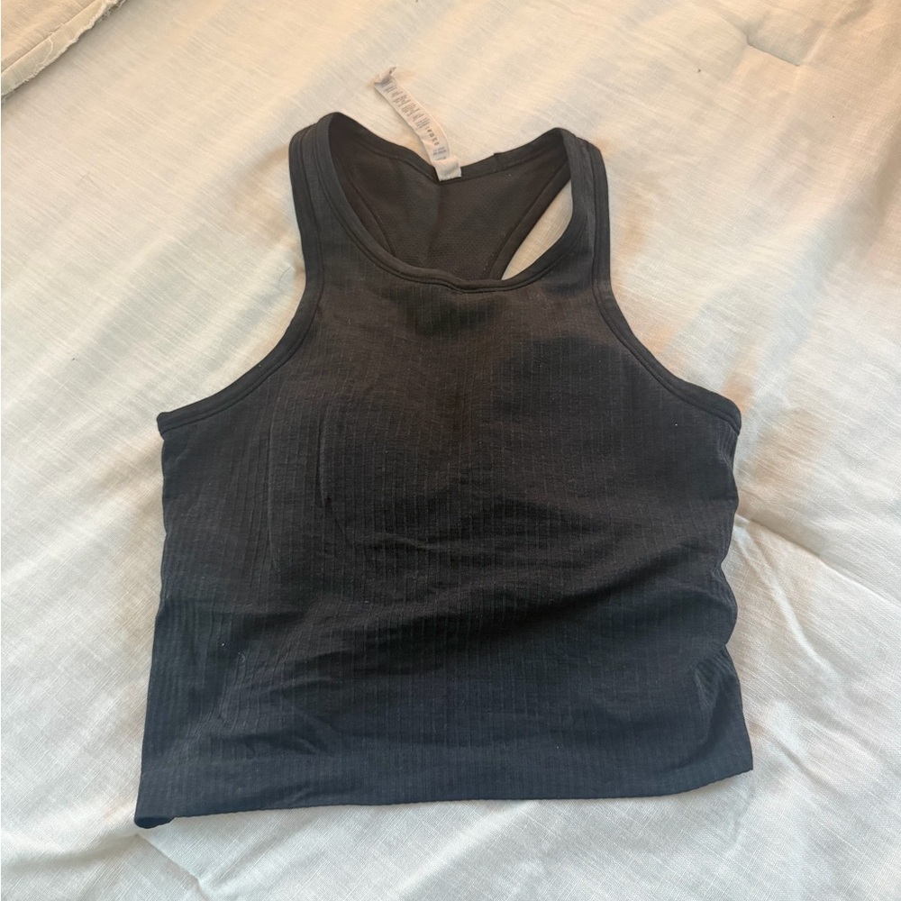 lululemon athletica Black Ribbed Tank Top